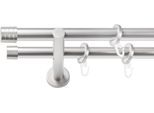 Gardinenstange SN DECO GROUP, silber (chrom matt), L:160cm Ø:19mm, Gardinenstangen, Gardinenstange