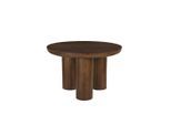 Mid.you , Braun , Holz , Mangoholz , massiv , rund , 120x76x120 cm ,