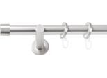 Gardinenstange SN DECO GROUP, silber (chrom matt), L:120cm Ø:19mm, Gardinenstangen, Gardinenstange