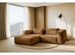 Ecksofa HOME AFFAIRE "Tvinnet", braun, B:228cm H:73cm T:166cm, 94% PES 6% NY, Sofas, Ecksofa, Breite 228 cm, extra tiefe Sitzfläche, kubisches Sitzvergnügen