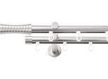 Gardinenstange SN DECO GROUP, silber (chrom matt), L:300cm Ø:19mm, Gardinenstangen, Gardinenstange