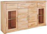 Highboard VOGL MÖBELFABRIK "Toronto", beige (kernbuche teilmassiv), B:182cm H:107cm T:42cm, Sideboards, Highboard, opt. Glastüren, teilmassiv, Rahmenoptik, Made in Germany