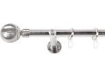 Gardinenstange SN DECO GROUP, silber (edelstahl optik), L:150cm Ø:19mm, Gardinenstangen, Gardinenstange