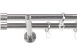 Gardinenstange SN DECO GROUP, silber (edelstahl optik), L:440cm Ø:19mm, Gardinenstangen, Gardinenstange