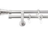 Gardinenstange SN DECO GROUP, silber (chrom matt), L:480cm Ø:19mm, Gardinenstangen, Gardinenstange