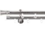 Gardinenstange SN DECO GROUP, silber (edelstahl optik), L:440cm Ø:19mm, Gardinenstangen, Gardinenstange