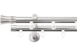Gardinenstange SN DECO GROUP, schwarz (chrom matt), L:220cm Ø:19mm, Gardinenstangen, Gardinenstange
