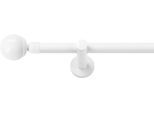 Gardinenstange SN DECO GROUP "Gardinenstange Reims Ø 19 mm, 1-läufig, Fixmaß, verschraubt", weiß, L:220cm Ø:19mm, Gardinenstangen, Gardinenstange
