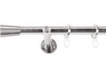 Gardinenstange SN DECO GROUP, silber (edelstahl optik), L:120cm Ø:19mm, Gardinenstangen, Gardinenstange