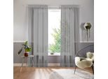 Gardine OTTO HOME "Ari" Gr. 1, grau (silberfarben), B:140cm H:145cm, Voile, Polyester, Gardinen, Gardine, Bestseller mit 4,5-Sterne-Bewertung