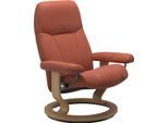 Relaxsessel STRESSLESS "Consul", rot (henna paloma), B:72cm H:94cm T:70cm, Leder BATICK: BATICK ist ein leicht korrigiertes, durchgefärbtes und genarbtes Möbelleder, bei dem die meisten Unebenheiten und Spuren in der Regel entfernt wurden.;Leder PALOMA: PALOMA ist ein durchgefärbtes Semianilin-Möbelleder mit natürlicher Narbung.;ROHLEDER Stoff Q2 FARON: Ein fester zuverlässiger Bouclé mit einem st