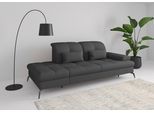 Recamiere SIT & MORE "Amica, inkl. Sitztiefenverstellung und Armteilverstellung", grau (dunkelgrau), B:231cm H:90cm T:122cm, 95% Polyester, 5% Polyamid, Sofas, Recamiere, wahlweise mit Kopfteilverstellung und Stauraum