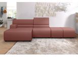 Ecksofa EGOITALIANO "Babouche, Designsofa mit außergewöhnlichem Sitzkomfort zum Wohlfühlen", braun (cedar wood), B:384cm T:98cm, 100% Polyester. Wasserabweisende Mikrofaser., Sofas, Ecksofa