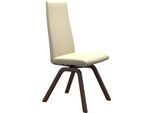 Polsterstuhl STRESSLESS "Laurel", beige (vanilla paloma, walnuss), B:49cm H:105cm T:60cm, Leder PALOMA: PALOMA ist ein durchgefärbtes Semianilin-Möbelleder mit natürlicher Narbung., Stühle, Polsterstuhl, High Back, Größe M, mit schräggestellten Beinen in Walnuss