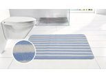 Badematte OTTO HOME "Streifen, Jannika, Badvorleger, Badezimmer Teppich", blau, weiß, H:12mm, Polyester, Badematten, Badematte, Scandi, modern, gestreift, Badteppich, Badematten