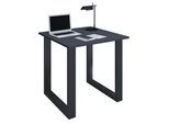 Schreibtisch VCM "Holz Schreibtisch Bürotisch Computertisch Lona U", schwarz (schwarz, anthrazit), B:80cm T:80cm, Tische, Schreibtisch