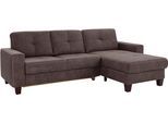 Ecksofa OTTO HOME "Varese", braun, B:251cm H:91cm T:164cm, Luxus-Microfaser ALTARA NUBUCK (100% Polyester);Luxus-Microfaser ALTARA NUBUCK (100% Polyester) / Struktur (100% Polypropylen);Luxus-Microfaser ALTARA NUBUCK (100% Polyester) / Struktur fein (100% Polyester), Sofas, Ecksofa, wahlweise mit Schlaffunktion und Vorziehfunktion