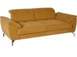 2,5-Sitzer SIT & MORE "Percy", gelb (mustard), B:207cm H:80cm T:112cm, Sofas, 2 5-Sitzer, 15 cm Fußhöhe, Sitztiefenverstellung, wahlweise Kopfteilverstellung