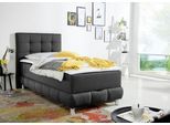 Boxbett HOME AFFAIRE "Vaasa", grau (anthrazit), B:104cm L:210cm, Komplettbetten, Boxbett, inkl. Bettkasten & Topper, XXL-Ausführung, Überlänge 220 cm