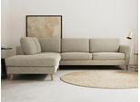 Ecksofa OTTO HOME "MARSEILLE 278/202 cm, L-Form, Ottom. rechts/links, verschiedene Bezüge", grau (warm grau), B:278cm H:88cm T:202cm, Webstoff (100% Polyester);Struktur fein (58% Polyester, 22% Polypropylen);Filzoptik (100% Polyester), Sofas, Ecksofa, Massivholzbeine Eiche, Landhausstil, Wellenunterfederung