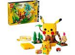 Konstruktionsspielsteine LEGO "SMART Play™ Trainingshaus mit Pikachu (72164), LEGO Pokémon", gelb (bunt), Spielbausteine, Kinder, Kunststoff, Konstruktionsspielsteine, inklusive SMART Brick; mit Licht- und Soundeffekten