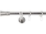 Gardinenstange SN DECO GROUP, silber (edelstahl optik), L:120cm Ø:19mm, Gardinenstangen, Gardinenstange