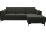 Ecksofa "LOOKS VII L-Form", grün (dunkelgrün), B:214cm H:82cm T:146cm, 100% Polyester, LOOKS BY WOLFGANG JOOP, Sofas, Ecksofa, klare Linien, edles Design