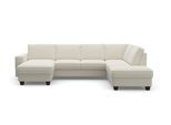 Wohnlandschaft OTTO HOME "County U-Form", beige (natur), B:309cm H:81cm T:213cm, Luxus-Microfaser (100% Polyester);Struktur fein (100% Polyester);Luxus-Microfaser weich (9ß% Polyester, 10% Polyamid), Sofas, Wohnlandschaft, wahlweise Ottomane links oder rechts, mit Federkern-Polsterung