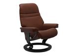 Relaxsessel STRESSLESS "Sunrise", braun (malt braun batick), B:75cm H:100cm T:73cm, Leder BATICK: BATICK ist ein leicht korrigiertes, durchgefärbtes und genarbtes Möbelleder, bei dem die meisten Unebenheiten und Spuren in der Regel entfernt wurden.;Leder PALOMA: PALOMA ist ein durchgefärbtes Semianilin-Möbelleder mit natürlicher Narbung.;ROHLEDER Stoff Q2 FARON: Ein fester zuverlässiger Bouclé mit