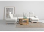Wohnlandschaft SIT & MORE "Quincy U-Form", silber, B:312cm H:82cm T:213cm, Sofas, Wohnlandschaft, wahlweise mit Schlaffunktion und Bettkasten