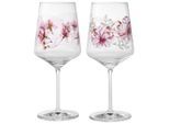 Ritzenhoff Spritzerglas Sommersonett, Grün, Rosa, Glas, 2-teilig, 544 ml, 20.3x26.6x10.1 cm, Fsc, Made in Germany, Essen & Trinken, Gläser, Weingläser, Weißweingläser