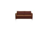 2-Sitzer FLEXLUX "Fiore", braun (cognac), B:149cm H:85cm T:92cm, 100% Polyester, Sofas, 2-Sitzer, schmale Armlehnen, Kaltschaum, Füße Alu+ Eiche