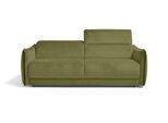 Schlafsofa EGOITALIANO "FOX, Made in Italy-Designsofa mit Dauerschlaffunktion,Breite 216 cm", grün, B:216cm H:66cm T:107cm, 100% Polyester, Sofas, Schlafsofa, Bettsofa, Luxus-Microfaser mit verstellbaren Kopfstützen