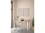 Schreibtisch HOME AFFAIRE "Sign Arbeitstisch, Sekretär, Bürotisch", weiß (jackson hickory, weiß), B:150cm H:75,6cm T:60cm, Tische, Schreibtisch, Cleanes Design, Metallbeine, Breite 120 oder 150 cm