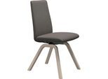 Polsterstuhl STRESSLESS "Laurel", braun (mole dinamica, eiche gekalkt), B:49cm H:92cm T:59cm, Microfaser DINAMICA (88% Polyester, 12% Polyurethan), Stühle, Polsterstuhl, Low Back, Größe M, mit schräggestellten Beinen in Eiche gekalkt