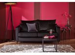 2-Sitzer HOME AFFAIRE "Renesse", schwarz, B:163cm H:90cm T:90cm, Samtvelours 100% Polyester;Luxus-Microfaser ALTARA NUBUCK (100% Polyester), Sofas, 2-Sitzer, lose Kissen, Keder an Sitzkissen
