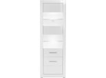 Vitrine HOME AFFAIRE "Bianco, moderne Standvitrine, Vitrinenschrank, Glasvitrine", weiß (weiß matt, weiß mdf hochglanz), B:65cm H:198cm T:35cm, FSC-zertifizierter Holzwerkstoff, Schränke, Vitrine, silberne Metallgriffe, ausreichend Stauraum, zeitlos, 198 cm hoch