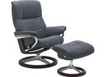 Relaxsessel STRESSLESS "Mayfair", blau (atlantic blau batick), B:83cm H:102cm T:74cm, Leder BATICK: BATICK ist ein leicht korrigiertes, durchgefärbtes und genarbtes Möbelleder, bei dem die meisten Unebenheiten und Spuren in der Regel entfernt wurden.;Leder PALOMA: PALOMA ist ein durchgefärbtes Semianilin-Möbelleder mit natürlicher Narbung.;ROHLEDER Stoff Q2 FARON: Ein fester zuverlässiger Bouclé m