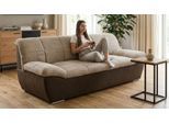2-Sitzer OTTO HOME "Saltrum 211 cm breit, formschön, komfortabel", beige (braun), B:211cm H:76cm T:96cm, 90% Polyester, 10% Acryl, Sofas, 2-Sitzer, mit Ziernähen in Rücken und im Sitz, pflegeleichter Bezug