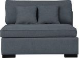 Sofa-Mittelelement HOME AFFAIRE "Skara XXL", blau (graublau), B:120cm H:86cm T:130cm, 100% Polyester, Polsterelemente, Sofa-Mittelelement, Modul XXL - zum eigenen Zusammenstellen, in vielen Bezugsqualitäten