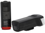 Fahrradbeleuchtung FISCHER FAHRRAD "Akku Bel.-Set TWIN-30/15 2.0", schwarz, Fahrradlampen, Fahrradbeleuchtung