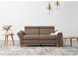 2,5-Sitzer OTTO HOME "Lindgren", braun (nuss), B:185cm H:84cm T:93cm, 100% Polyester, Sofas, 2 5-Sitzer, wahlweise mit TV-Funktion, links oder beidseitig, Kopfteilverstellung