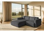 Ecksofa OTTO HOME "Myrland Kompaktsofa", grau (gray), B:230cm H:72cm T:164cm, 100% PES, Sofas, Ecksofa, Breite 230 cm, L-Form, Chenille, Easy Clean Stoff, mit Kaltschaum
