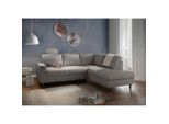 Livetastic , Anthrazit , Textil , Buche , Uni , 242x200 cm , Made in EU , Rücken echt ,