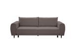Livetastic , Braun , Textil , Buche , vollmassiv , Füllung: Polyurethan (Pur) , 245x85x92 cm , Made in Europe , Fußauswahl, Stoffauswahl, Liegefunktion, Schlafen auf Sitzhöhe, Rücken echt ,