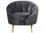 Livetastic , Dunkelgrau , Holz, Metall, Textil , Eukalyptusholz , massiv, Sperrholz , 87x76x82 cm ,