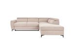 Mid.you , Creme , Textil , Ottomane rechts, L-Form , 255x217 cm ,