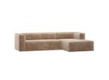 Livetastic , Taupe , Textil , Ottomane rechts, L-Form , 305x175 cm , Armteil links, Armteil rechts ,