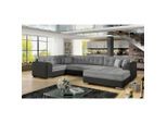 Mid.you , Grau, Schwarz , Textil , 338x189 cm , Made in EU ,