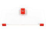 Schäfer Shop Pure Cover niedrig für Eurobox Serie Economy 600 x 400 mit offener Front, Kunststoff, rot